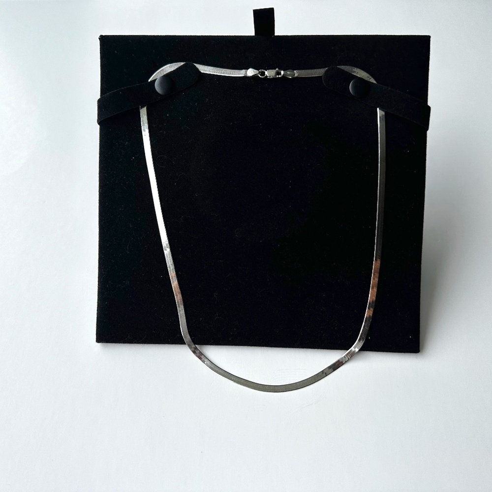 Sterling Silver 3.5mm Herringbone Chain Necklace 18” Solid .925